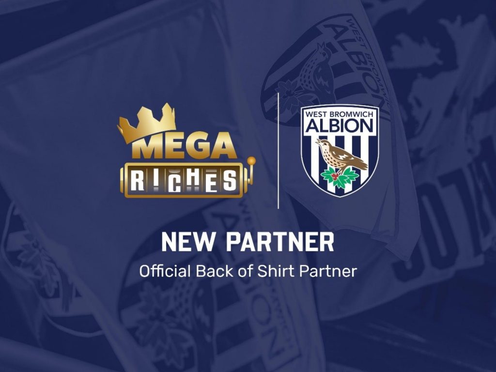 West Bromwich Albion anuncia Mega Riches como novo patrocinador de costas de camisa