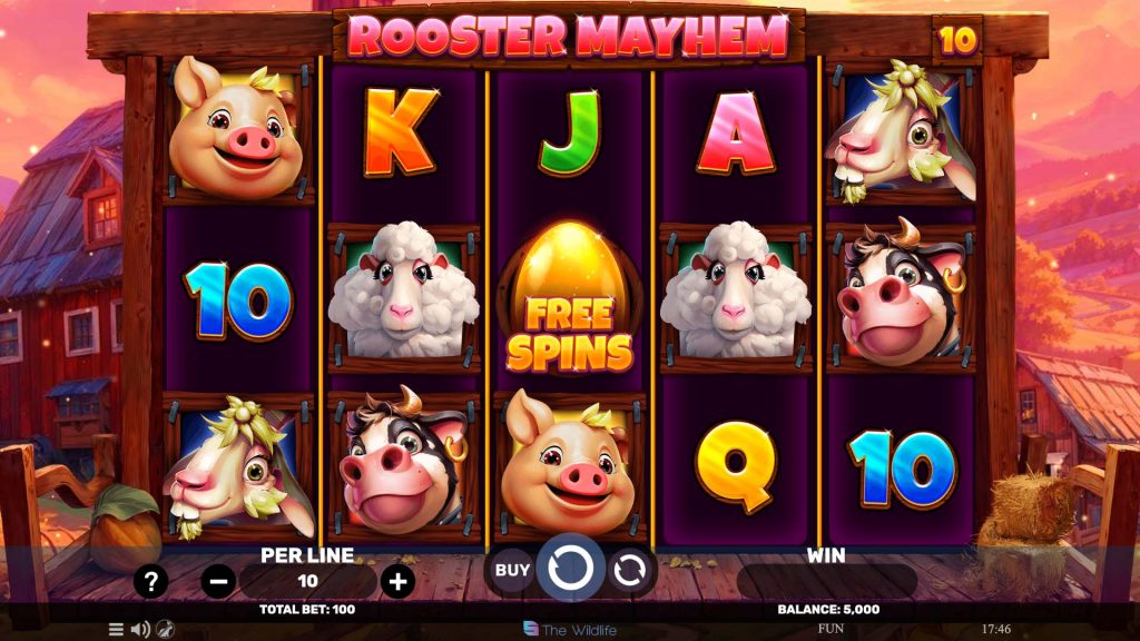 Spinomenal lança slot Barnstorming Rooster Mayhem