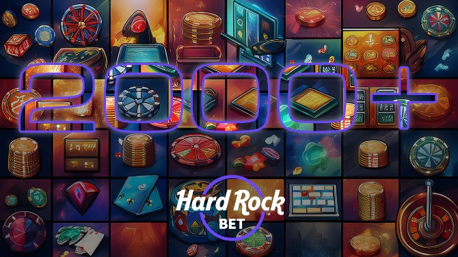 Biblioteca Hard Rock Bet ultrapassa o limite de 2.000 jogos