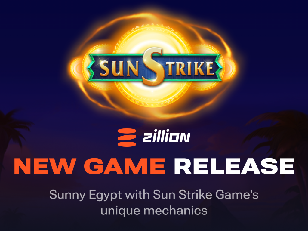 Lançamento de novo jogo da Zillion Games – Liberte sua fortuna no ensolarado Egito com a mecânica exclusiva do jogo Sun Strike!